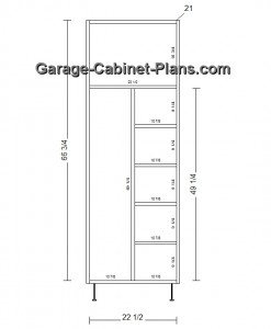 Utility Cabinet Plans - 24 inch Broom Closet - Garage Cabinet Plans