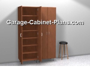 Cabinet doors are opne