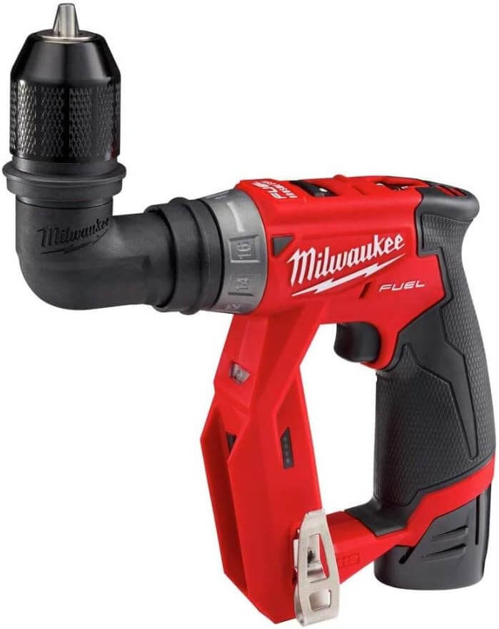 Milwaukee 2505-22 M12 Fuel Installation Drill/Driver Kit, Compact, Forward/Reverse Switch, Keyless Chuck, LED Light, Variable Speed